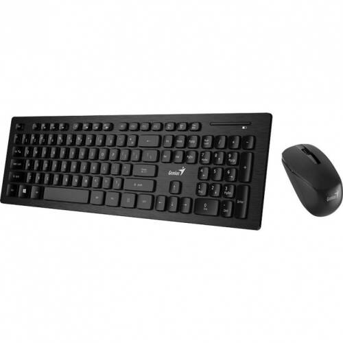 Kit wireless tastatura + mouse negru slimstar 8008, genius 31340001400