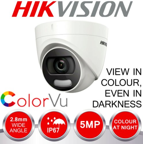 Kit supraveghere profesional mixt hikvision color vu 4 camere 5mp ir40m si ir20m , full accesorii