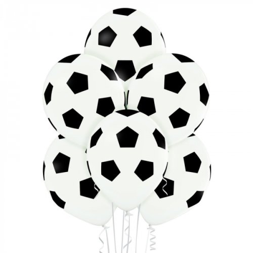 Set 6 baloane latex mingi de fotbal 30 cm