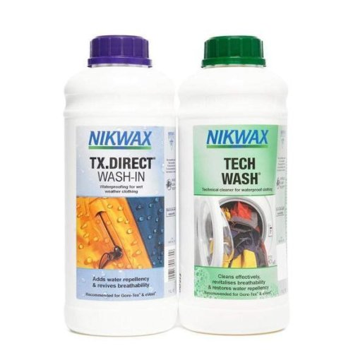 Set detergent nikwax tech wash & tx direct twin pack 1l