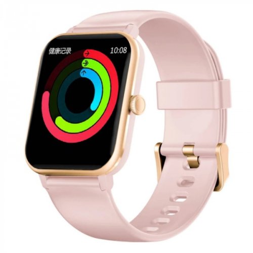 Smartwatch blackview r3 max gold, tft 1.69 touch screen, temperatura corporala, ritm cardiac, oxigen spo2, contor calorii, ip68, 230mah