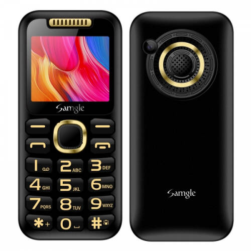 Telefon mobil samgle halo, 3g, tft 2.0 color, camera 2.0mp, bluetooth, fm, lanterna, 3000mah, dual sim, stand incarcare cadou, negru