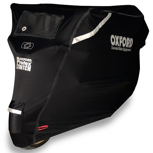 Husa protectie motocicleta oxford protex stretch outdoor cv1 culoare negru, marime xl - rezistenta la apa