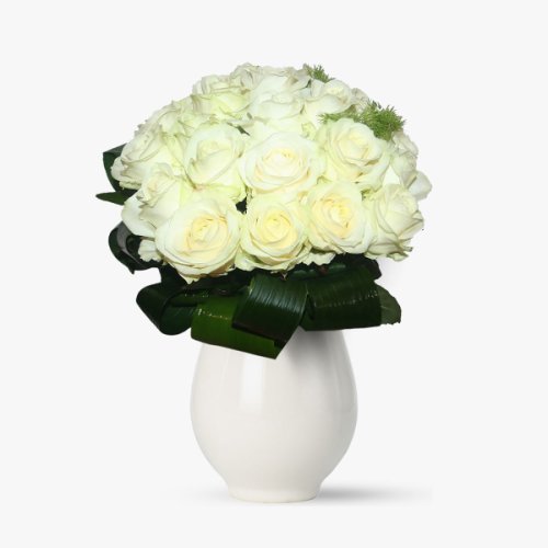 Buchet de 35 trandafiri albi - standard