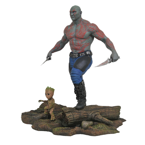 Figurina - marvel gallery: guardians of the galaxy 2 drax & baby groot