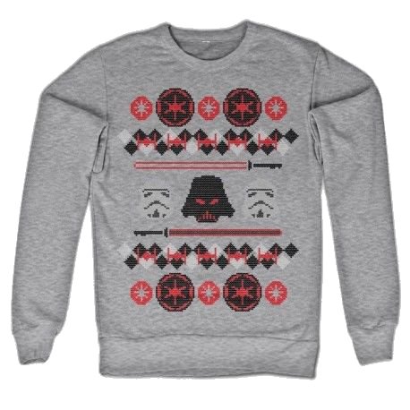 Star wars - stormtroopers & vader head christmas sweatshirt m