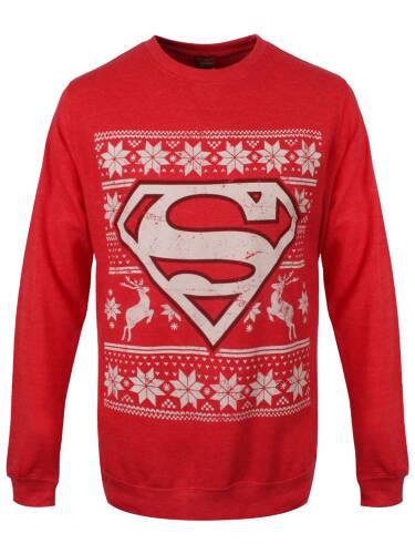 Superman - fair isle logo sweatshirt m