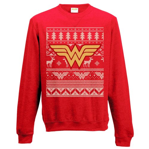 Wonder woman - fair isle logo sweatshirt xl