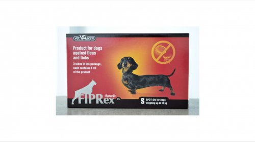 Vetagro Fiprex 75 s pentru caini 2-10 kg - 3 pipete antiparazitare
