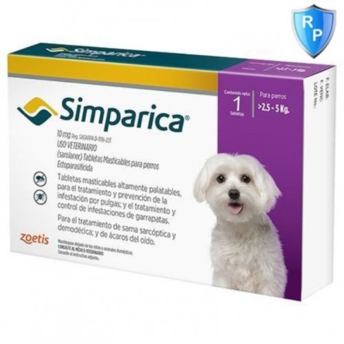 Zoetis Simparica caine 10 mg (2.5 - 5 kg), 3 comprimate