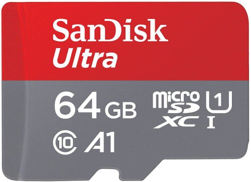 Card de memorie sandisk ultra microsdhc, 64gb, 120mb/s, a1 class 10 uhs-i + sd adapter