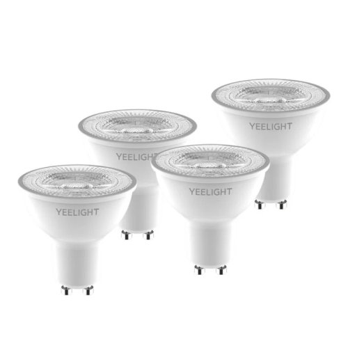 Set 4 becuri yeelight led gu10 smart bulb w1, white, 4.8w, 350 lm