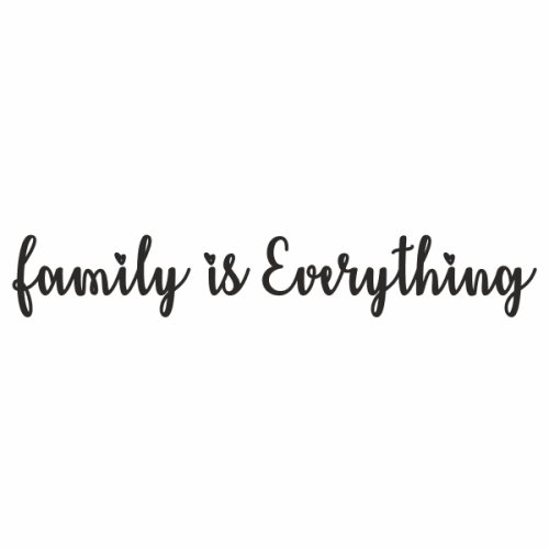 Sticker decorativ pentru familie, priti global, family is everything, negru, 119 x 20