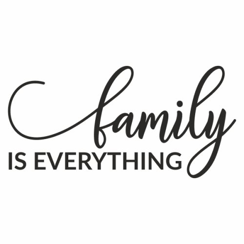 Sticker decorativ pentru familie, priti global, family is everything, negru, 80 x 40