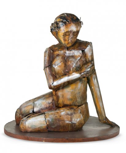 Figurina sensual beauty, metal, lucrat manual, 66x68x66 cm