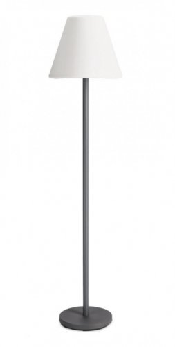 Bizzotto Lampa solara cu picior speaker, otel plastic, negru alb, 40x170 cm