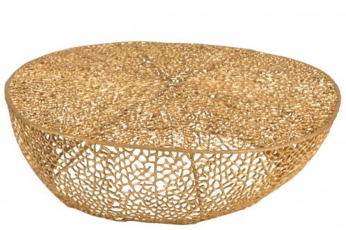 Masuta coral, aluminiu, auriu, 115x114x31.5 cm