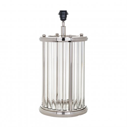 Richmond Picior lampa de masa dwayne, fier aluminiu sticla, argintiu, 52x26x26 cm