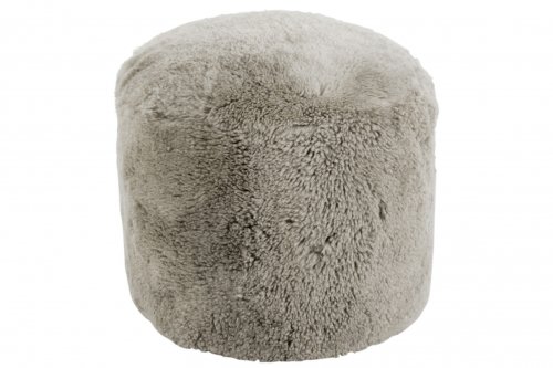 Puf sheepskin, textil, gri deschis, 57x57x47 cm