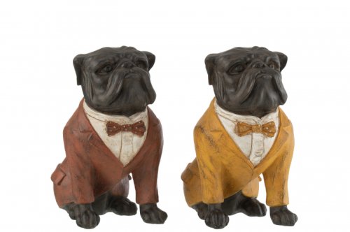 Set 2 figurine bulldog, rasina, multicolor, 28.5x18x31.5 cm