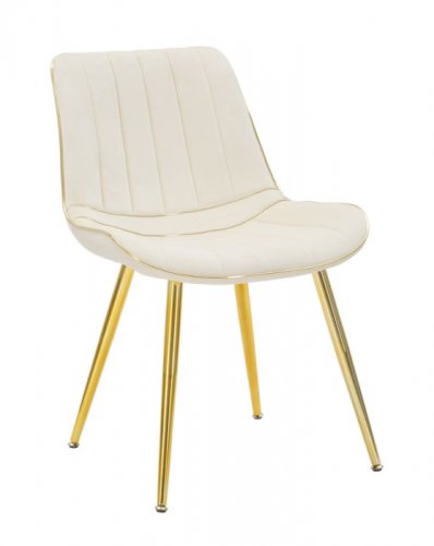 Set 2 scaune paris, lemn de pin burete metal poliester, crem auriu, 51x59x79 cm