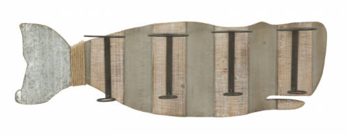 Suport de perete pentru sticle de vin balena, 80x12.5x25 cm, mauro ferretti