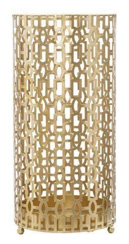 Suport pentru umbrela oblin, fier mdf sticla, auriu, o 22,5x47,5 cm