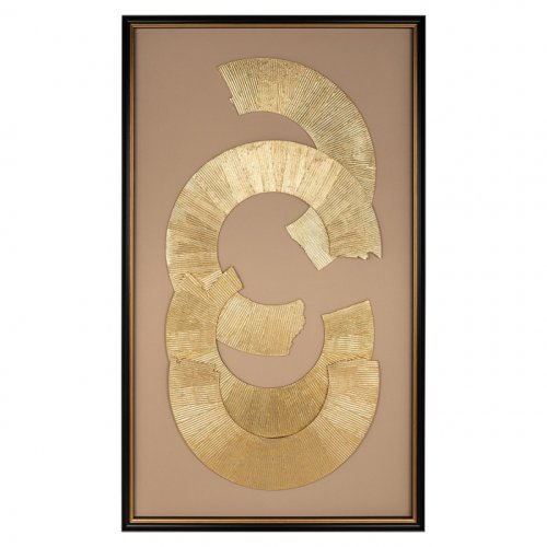 Tablou eden, mdf, auriu maro, 145x85x5 cm