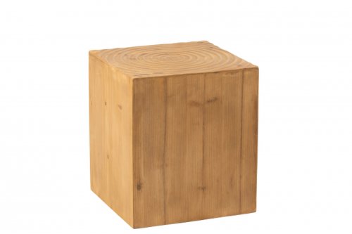 Taburet, lemn, natural, 40x40x46 cm