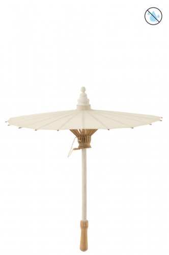 Umbrela decorativa, textil, alb , 48x48x57