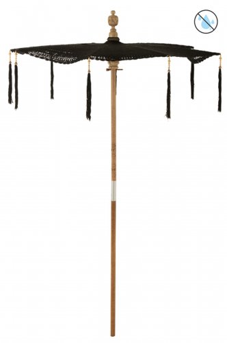 Jolipa Umbrela decorativa, textil, negru, 140x140x253