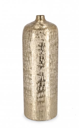 Vaza decorativa lathe, aluminiu, auriu, 18.5xx54 cm