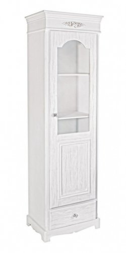 Vitrina blanc, lemn, alb, 50x34x170cm