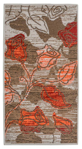 Decorino - Covor floral roses, bej, 80x150