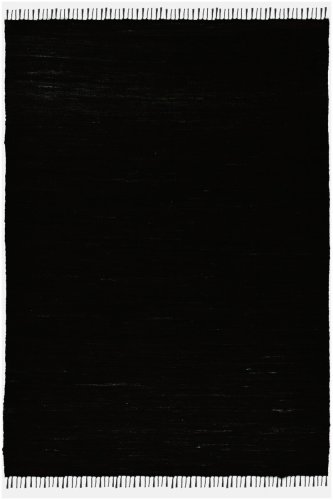 Covor unicolor happy cotton, negru, 70x250 cm
