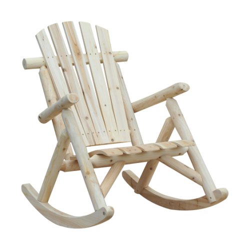 Outsunny scaun balansoar de gradina stil adirondack din lemn 66x96x98cm