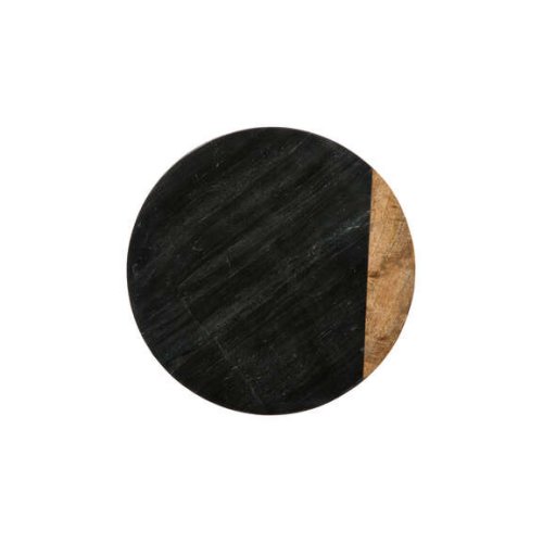 Platou rotatic wood marble negru