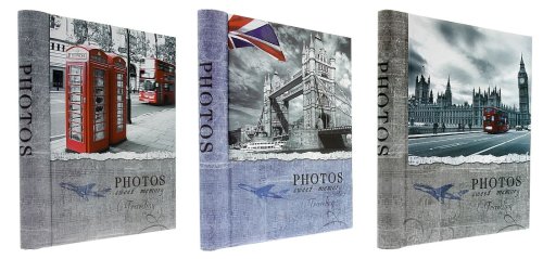 Album foto london town, 20 file autoadezive, capacitate 80 fotografii, spirala london flag