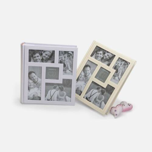 Album personalizabil amore, 200 fotografii 13x18cm, memo, coperti vinil crem