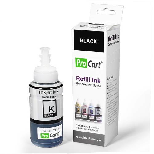 Procart Cerneala refill foto dye black pentru epson seria l