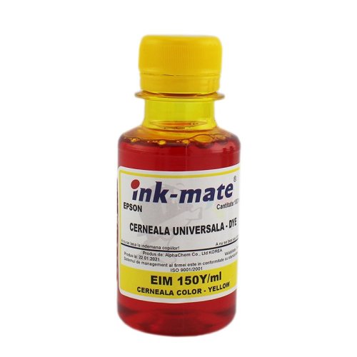 Cerneala refill universala dye compatibila epson, yellow 100 ml