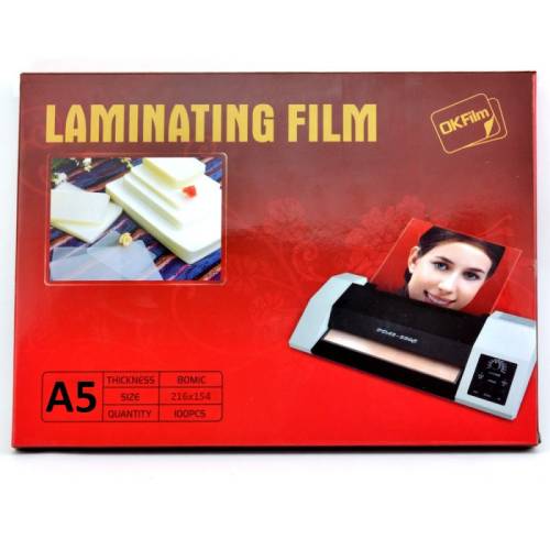 Okfilm Folie de laminat format a5, 100 microni, lucioasa, set 100 bucati