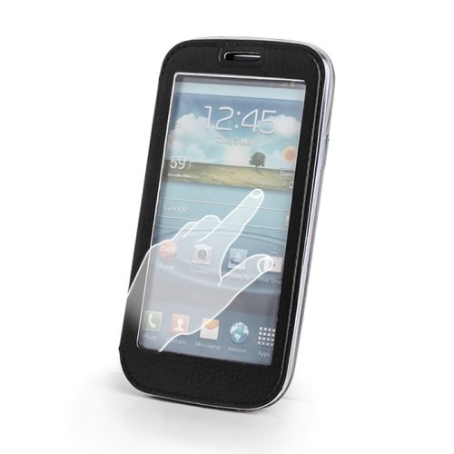 Husa flip smart pentru iphone 5/5s cu fereastra portocaliu