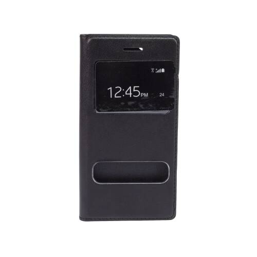 Husa smart flap cu carcasa compatibila cu iphone 6 negru