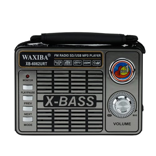 Waxiba Radio portabil, design vintage, sensibilitate ridicata, am/fm/sw, mp3, sd/usb gri