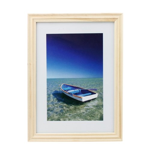 Rama foto ocean boat, 13x18 cm, lemn, aspect vintage, de birou natur