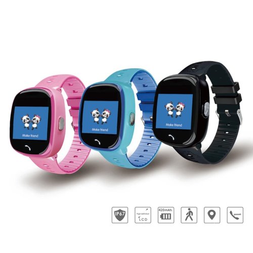 Smartwatch copii, slot micro sim, localizare gsm, hands free, sos, lcd tactil 1.22inch albastru