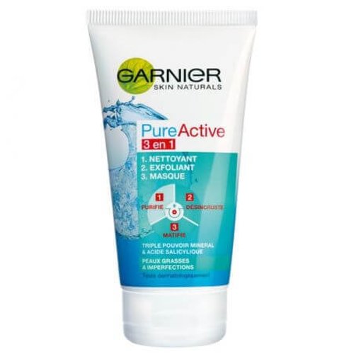 Garnier skin naturals gel de curatare pure active 3 in 1, 150 ml