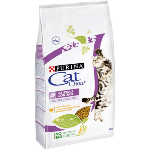 Hrana uscata pentru pisici, controlul ghemotoacelor de par, bogata in pui, 15 kg, purina cat chow hairball control