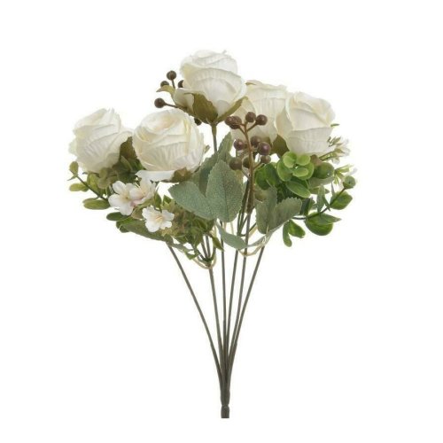 Buchet flori artificiale, plastic, alb, flowers